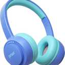 gorsun Kids Bluetooth Headphones, Toddler Headphones 85 dBA Safe Volume, 45 Hours Playtime, with Mic, Bluetooth 5.3, Kids Wireless Headset for iPad/Tablet/Travel/School, ldeal Gift (Blue)