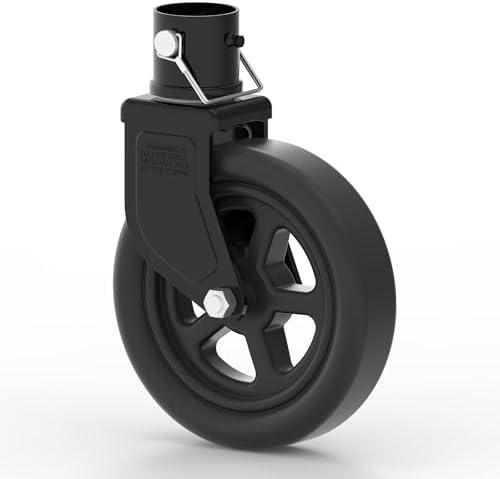 TOWKING 2000lbs 8" Trailer Jack Swivel Caster Replacement with Upgraded Spoked Wheel and Pin, Black