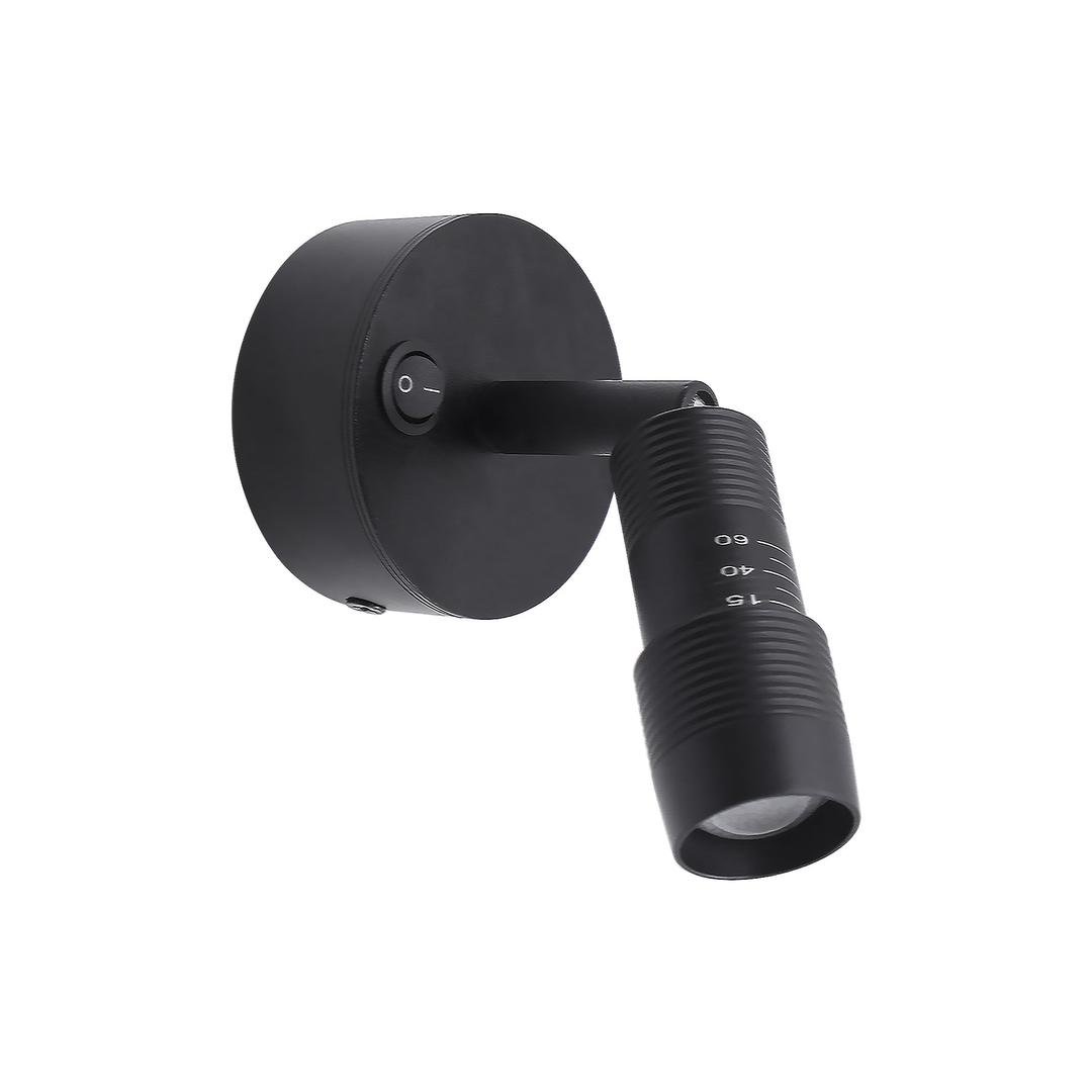 Homdec Battery Operated RV Interior Lights with Switch - Rechargeable Cordless LED Bedside Reading Light, 3500K & 15°-60° Zoom | 2W, Type-C Charging for Campers, Motorhomes, Boats