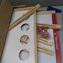 Kids Art Easel Set, Adjustable Double Sided Drawing Board, Wooden Easel for Painting, Ages 2-12, Birthday Gift for Girls & Boys, Whiteboard & Chalkboard, Dry-Erase Board, Paper Roll