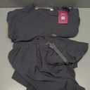 Women's Scrub Set, V-Neck Top & Straight Leg Pants w/ 6 Pockets, Medical Scrubs Top & Pants (Medium, Grey)