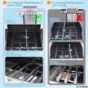 Grill Parts for Charbroil Performance 5 Burner 463448021 463449021 463450022 463451022 463455021, 17 inch Cooking Grate, Burner and Heat Plate for Charbroil Grill Replacement Parts