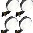 LED Barn Light 4 Packs, 150W 20000LM Yard Area Lights Dusk to Dawn Outdoor Lighting with Photocell 6500K Adjustable Angle Daylight IP66 Waterproof Street Lights for Farmhouse/Garage