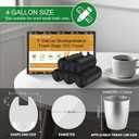 4 Gallon Small Trash-Bags With Handles - Black 4 Gal Mini Garbage Bag 200 Count Biodegradable Unscented 15 Liter Tiny Waste Basket Liners Bathroom Kitchen Office Car Strong Thick Bulk Chenyucheng