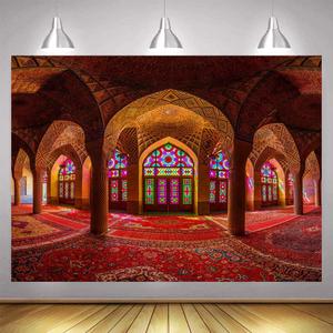 10x7ft Dreamy Castle Photography Backdrop - Medieval Palace Interior Photo Booth Props & Room Decor Supplies - BJRLEM1023 (Colorful)