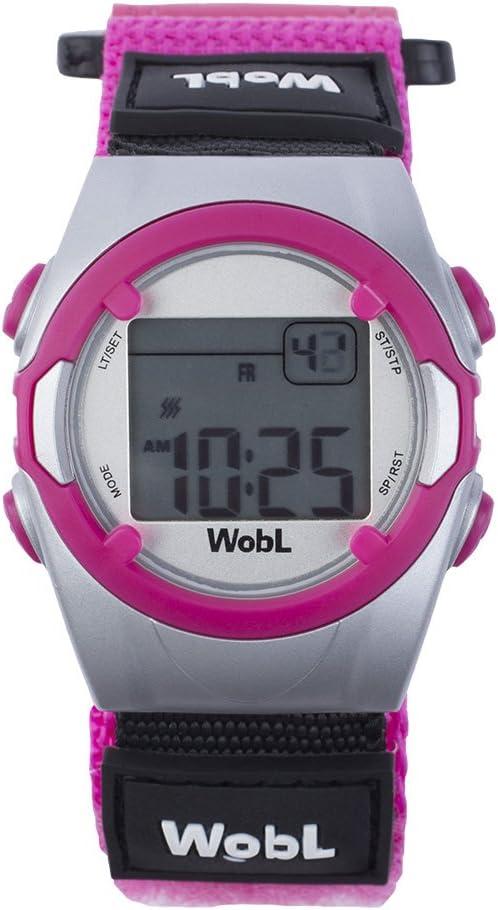 WobL Vibrating 8-Alarm & Repeating Countdown Timer Watch, Medication/Sports/Meetings/Potty Reminders, Pink