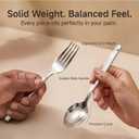 65 Piece Silverware Set with Serving utensils, Flatware Set for 12, 18/10 Stainless Steel Cutlery Set Mirror Polished Modern Design Dishwasher Safe