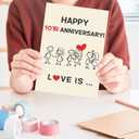 3 x OJsensai Happy 10 Year Anniversary Card & Gift for Him Wife Couples Husband, Wedding Anniversary Card