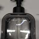 Foaming Soap Dispenser, 300ml (10oz) Plastic Refillable Foaming Hand Soap Dispenser with 8 Pcs Waterproof Labels, Foam Pump Bottle for Bathroom and Kitchen (Black)