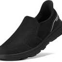 STQ Mens Slip on Shoes Hands Free Orthopedic Shoes for Plantar Fasciitis Comfortable Walking Shoes, Size: 10