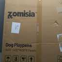 Dog Playpen Indoors - 8 Panels 24' Playpens Indoor Safety Design Without Stakes, Threshold Free Door Ease to Access, Portable Fence Ground Anchors for Outdoor, Yard and RV Camping