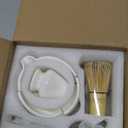 Matcha Whisk Set, Japanese Tea Set (5pcs) includes Matcha Bowl with Spout (19 oz), Bamboo Whisk and Matcha Scoop, Whisk Holder, Stainless Steel Sifter, Tea Making Tools, Matcha Kit