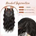 MARJORIE Hair Topper,14inch Hair Pieces for Women, Natural Looking Synthetic Wavy Wispy Clip in Bangs, 6.5x6.5 Base Full Coverage Fit Comfortabale, Perfect for Daily Using/Party