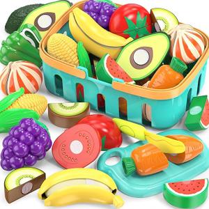 Cutting Play Food Toy For Multiple Kids Fake Food/Fruit/Vegetable for Toddler Pretend Kitchen Accessories, Boy Girl Classroom Learning/Birthday Gift Cutting Play Food Toy For Multiple Kids Fake Food/Fruit/Vegetable for Toddler Pretend Kitchen Accessories, Boy Girl Classroom Learning/Birthday Gift