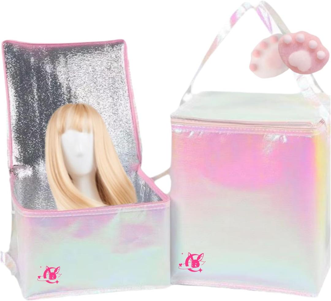 Collapsible Wig and Fursuit Bag, Waterproof and Sun-Protected, Easy Carry for Cosplay Outfits (Large)