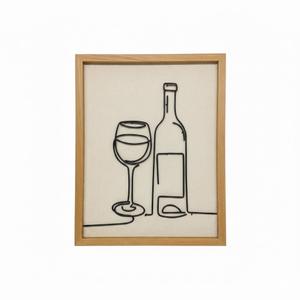 DI CA 11X14 Wine Wire &Linen Art
