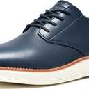 Men's Casual Dress Shoes Plain Toe Derby Oxford Sneakers (5.5, Blue)