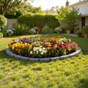 VEVOR Faux Stone Landscape Edging, No Dig Garden Edging Border, Flexible Blocks for Lawn Edging, Flower Beds, Driveway, Yards with 12 Spikes, 4 Pack 24 Bricks 16FT Kit, 46.5" Lx 3.7" W x 2.2" H, Grey