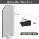 Urinal Partition, Wall-mounted Urinal Screen Toilet Partition,Mens Urinal Privacy Screen Divider Partition for Hotel/Schools/Kindergartens/Shopping Malls/Public Places,1 PCS