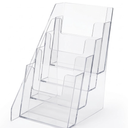 clear acrylic brochure holder 4 pack, 
Plastic Hanging Flyer Holders - Adhesive or Wall Mounted File and Magazine Rack 