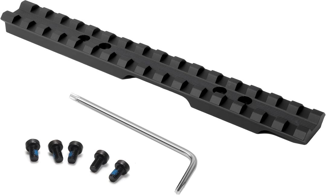 Picatinny Rail Mount for Ruger American Rimfire Rifles | Compatible with 22LR, 22WMR, 17HMR | 17-Slot Optics Rail