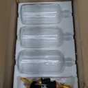 Ezebesta Set of 3 Coffee Syrup Glass Dispenser Bottles 16.23oz Pump Bottles with 20 Labels for Coffee Bar Organization