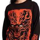 Bioworld Stranger Things Vecna Puff Print on Men's Black Sweatshirt (XL)