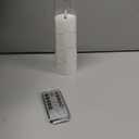 Flameless LED Candles with Timer 24 Pc Flickering Flameless Candles for Romantic Ambiance and Home Decoration Stable Acrylic Shell,with Embedded Star String，Battery Operated Candles（White）