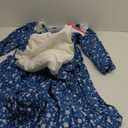 ReliBeauty Pioneer Girl Dress Colonial Prairie Costume Blue (10-12(150))