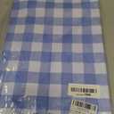 Romanstile Square Vinyl Tablecloth, 100% Waterproof Buffalo Gingham Plastic Table Cloth, Heavy Duty Wipeable Checkered Table Covers for Outdoor, Camping, Picnic, Patio - 54 x 54, Light Blue