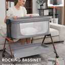 Winchild Bassinet, 3-in-1 Baby Bassinet Bedside Sleeper, Gray