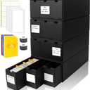 Trading Card Storage Box, Includes 12-600 CT Boxes & 48 Card Dividers, 12000+ Trading Card Organizer for Collectible Card Games, for TCG, MTG, PTCG, Baseball Cards, with Labels & Tapes