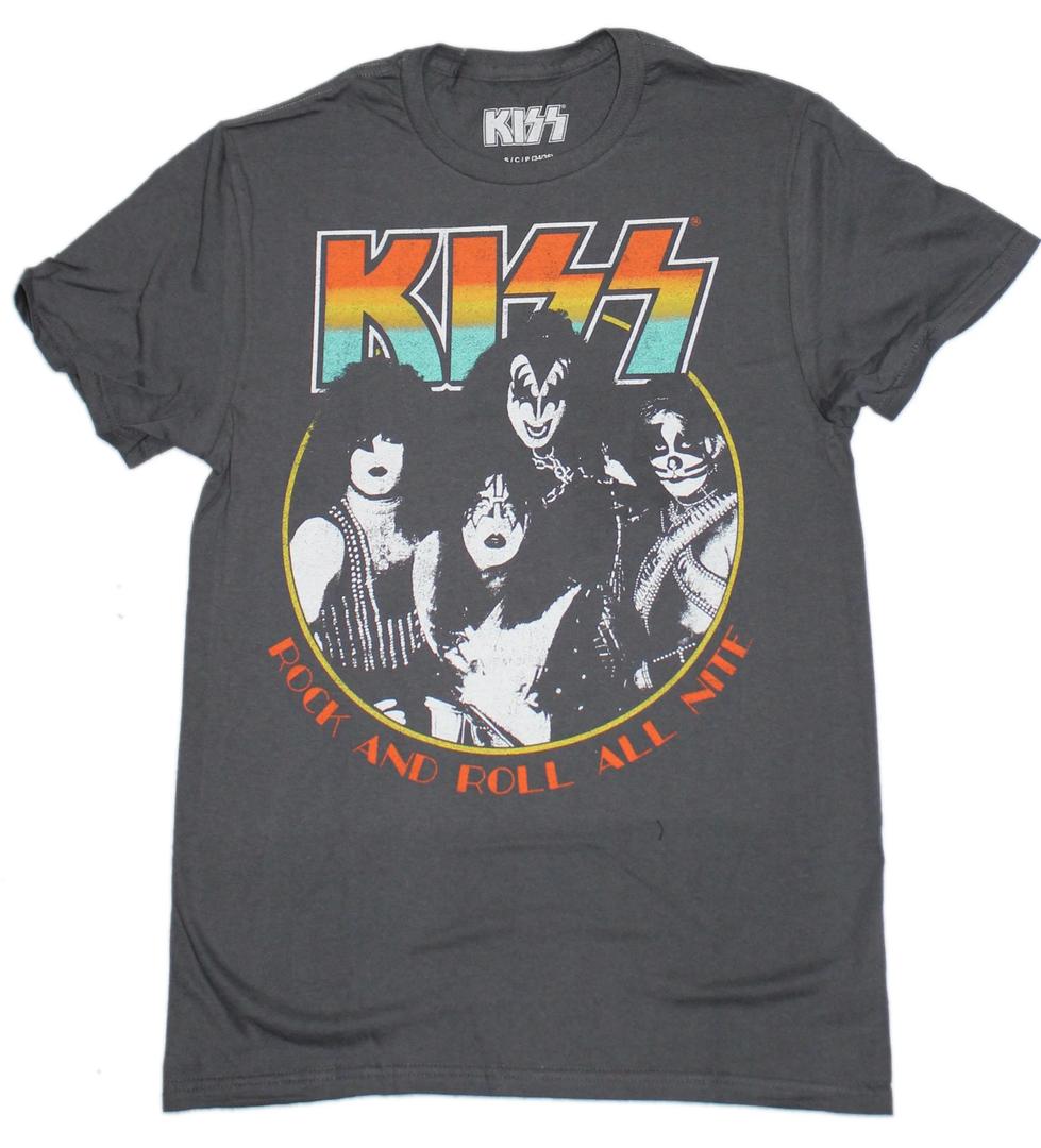 KISS Music Band Rock and Roll All Nite Adult Short Sleeve T-Shirt, XL