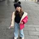 UNICOMIDEA Baby Winter Coat with Hooded Toddler Boys Girls Puffer Jackets for 12M-5T (Pink)