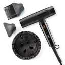 Nano Titanium Professional Nano Light Ionic Dual-Voltage Lightweight Hair Dryer, Portable Travel Professional Styling Tool with Diffuser, Blow Dryer Set for All Hair Types (Black)