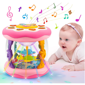 Baby Girl Toys 06 Months Ocean Projector Rotating Musical Light Up Tummy Time Toy Infant Aquarium 03 4 5 6 7 8 9 Months Crawling Toys Babies 612 Month Girls 1 2 Year Old Birthday Newborn Gifts
