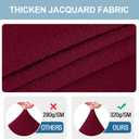 Smiry Stretch Jacquard Seat Covers for Dining Room Chairs Set of 6, Removable Washable Chair Seat Protector Slipcovers, No Rear Covers, Wine Red