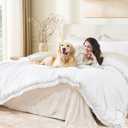 Andency White Comforter Set Full, 3 Pieces Boho Lightweight Bedding Comforters & Sets, All Season Soft Fluffy Tassel Bed Set (79x90In Comforter & 2 Pillowcases)