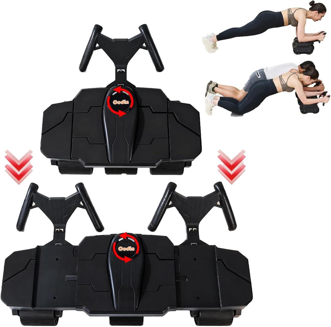Partner Ab Roller Wheel with Elbow Support- Two-Person Core Trainer, Stable Home Gym Equipment for Couples to Strengthen Core Muscles