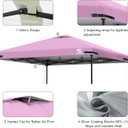 10x10 Pop Up Canopy Replacement Top Cover with Air Vent for Straight Leg Canopy Tent, Waterproof for Outdoor Garden Patio Camping Sun Shade(Frame NOT INCUDE) (Pink)