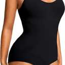Shapewear Bodysuits for Women,Tummy Control Body Suit Seamless Sculpting Snatched Waist Underwear for Women (Black, S)