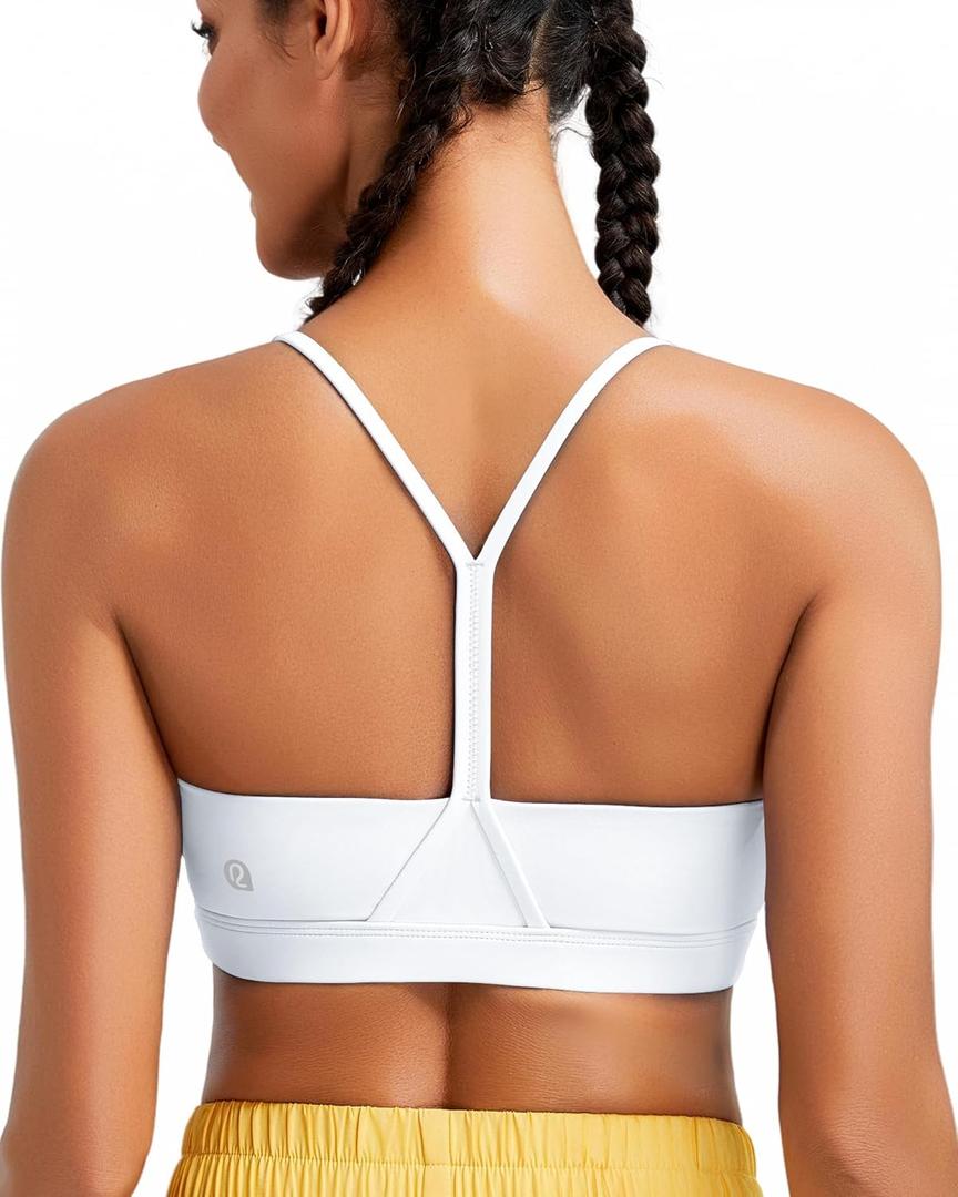 RUNNING GIRL Sports Bras for Women, Y-Back Medium Support Workout Sports Bra Padded Racerback Supportive Bras Push up, M
