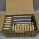 DenicMic Solar Lights Outdoor 15 Pack Waterproof 6000K Cold White LED Stainless Steel Stake Outside Lights for Yard Pathway Garden Driveway Walkway Landscape Path Lighting