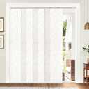 UNISHADES Panel Track Blinds, Vertical Blinds for Sliding Glass Doors, Extendable Track from 45 3/4" to 82 5/8" W, Cuttable Panel Curtains up to 96 inches high, Light Filtering - Linen