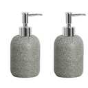 2pcs/Set Grey Soap Lotion Dispenser with A Spare Pump,Liquid Hand Soap Dispenser Sets for Bathroom Countertop, Soap Dispenser for Kitchen.