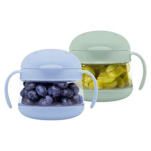 Ubbi Tweat No Spill Snack Container for Kids, BPA-Free, Toddler Snack Container, Sage & Blue