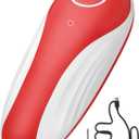 One Touch Rechargeable Can Opener Fits All Can Sizes with Indicator Light, Electric Can Openers for Kitchen Food Safe with Smooth Edge, Kitchen Gadgets Can Openers for Seniors, Arthritis and Chef (Red,White)