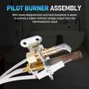 SP21058 Pilot Assembly for Water Heater Parts with Thermopile & Sparker Compatible with Rheem Ruud Richmond Water Heaters, NG with LP Orifice, Aging-Resistant, Replace# SP20824 SP20754 SP21059 SP20800