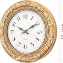 Menterry European Vintage Decorative Wall Clock, 12" Antique Gold Style, Battery Operated Wall Clocks for Kitchen, Bedroom, Farmhouse, Bathroom, Offices