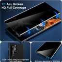 [2+2 Pack] Galaxy S22 Ultra Privacy Screen Protector, 9H Tempered Glass, Ultrasonic Fingerprint Support, 3D Curved, HD Clear Anti-Spy Film for Samsung S22 Ultra 5G Glass Screen Protector